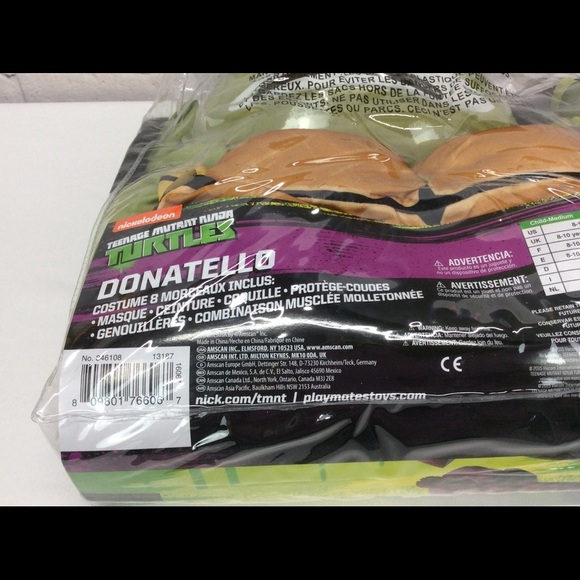 Teenage Mutant Ninja Turtles Donatello Boys 8-Piece Costume Lg 12-14 ( Halloween - Picture 4 of 6